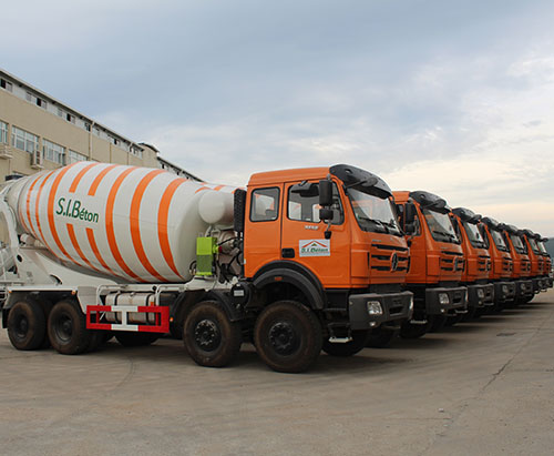 7 units Beiben 8*4 Concrete Mixer Truck Ship to Cote d'Ivoire in July