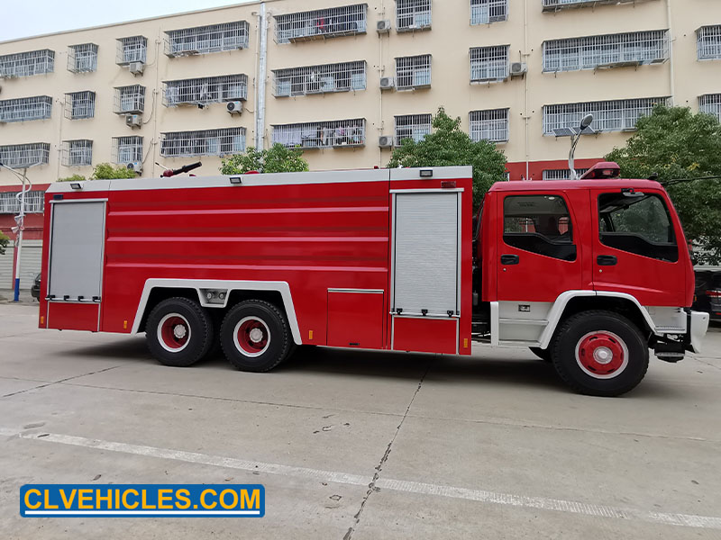 water foam fire truck