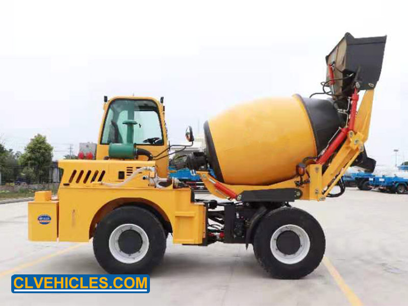 Self-loading mixer truck