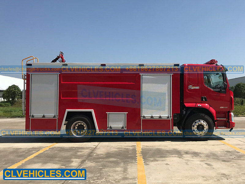 High pressure fire truck