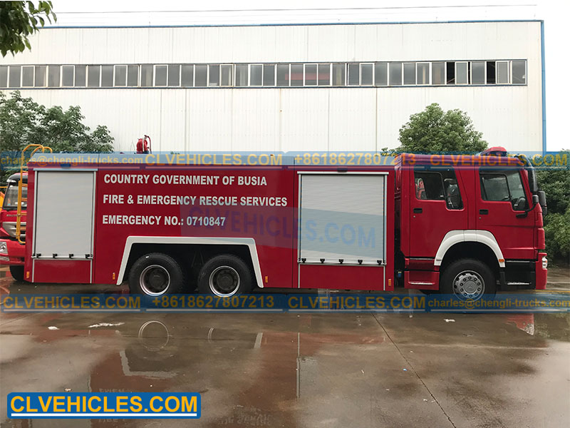 foam tank fire truck