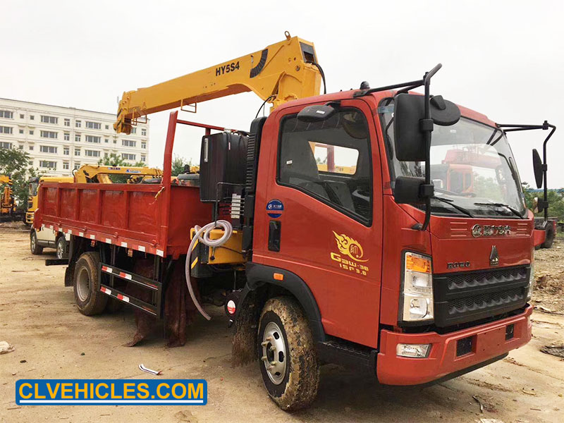 folding boom crane truck