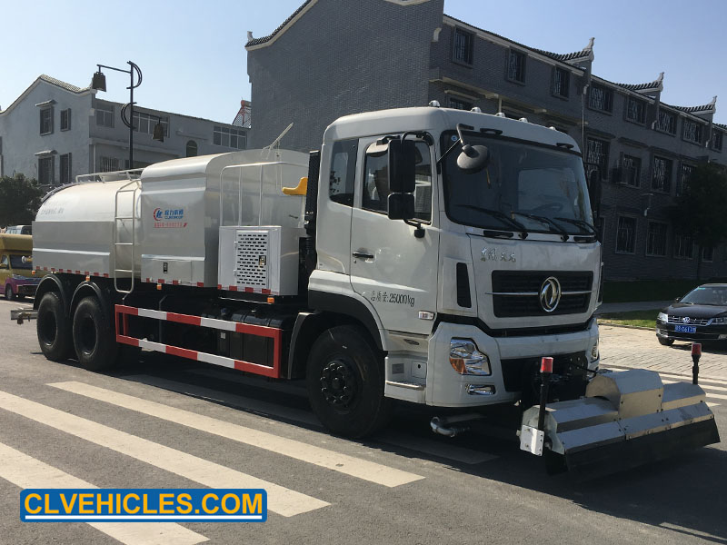 water spraying truck