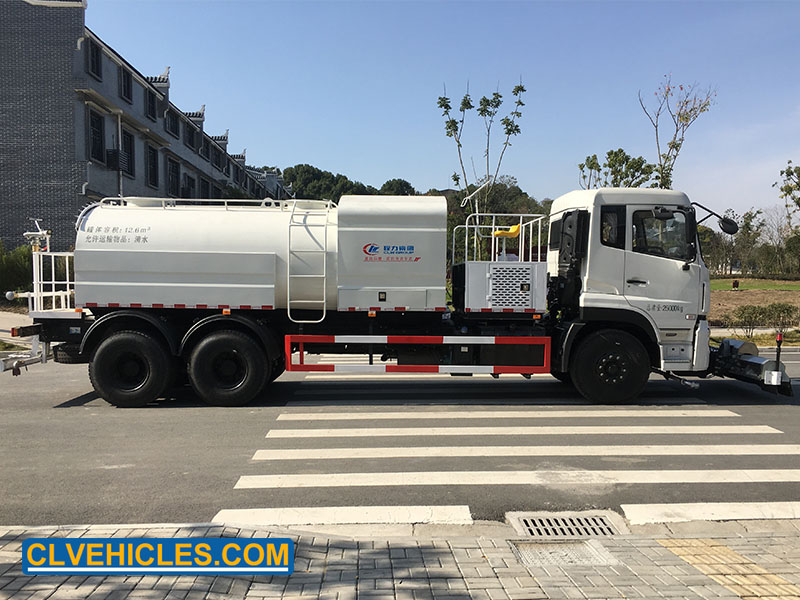 water spraying truck