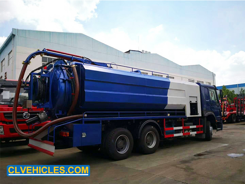 sewage cleaning truck