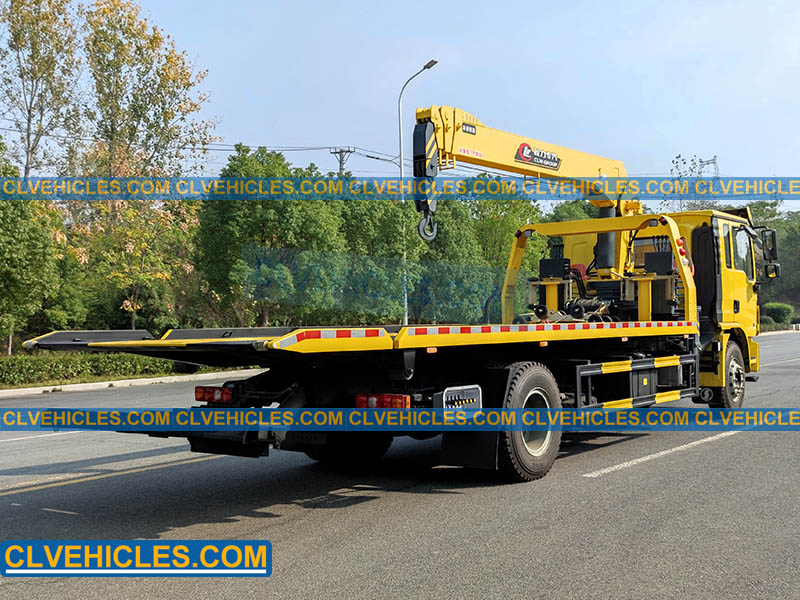 flatbed crane truck