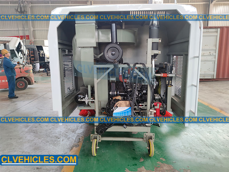 superstructure of road sweeper