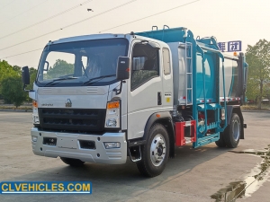 side load compactor garbage truck