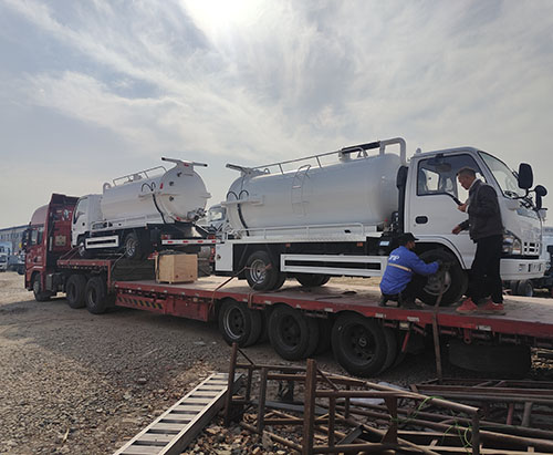 Two Units of ISUZU 5CBM Sewage Tank Truck Ship to Philippines
