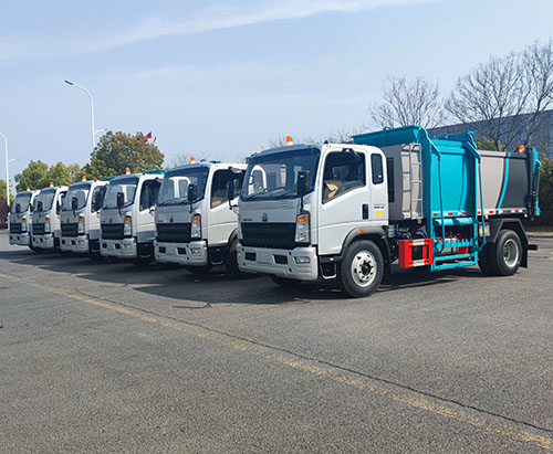 Six Units of Side Load Compactor Garbage Truck Ship to Uganda