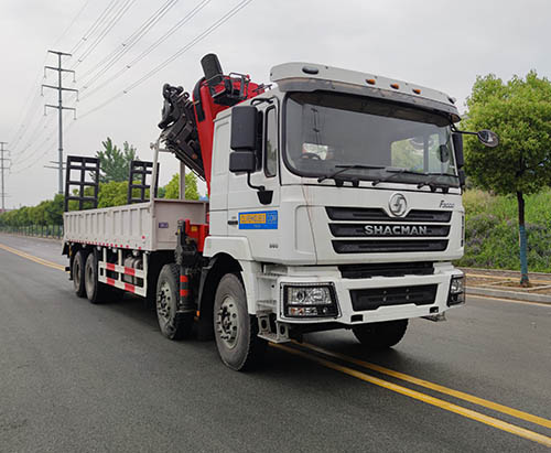 One Unit of SHACMAN F3000 Cargo Truck With 18ton Crane Ship to Uganda