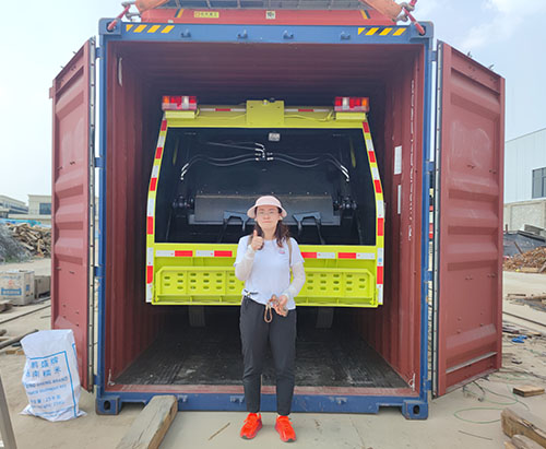 One Unit of HOWO 12CBM Compactor Garbage Truck Ship to Grenada