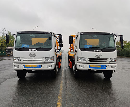 Two units of FAW RHD 10CBM Sewage Suction Trucks Ship to Kenya