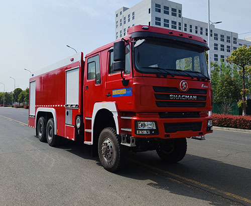 One Unit of SHACMAN 6x6 AWD Dry Powder and Foam Tank Fire Truck Ship To Liberia