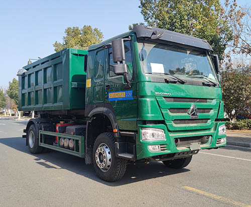 One Unit of HOWO 16CBM Detachable Garbage Truck Ship to Saipan