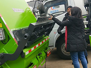 Customer form Seychelles come to factory and study our sanitation vehicle