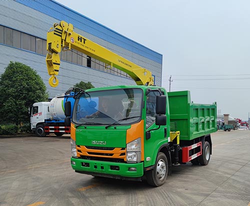 One unit of ISUZU RHD Dump Truck with 3ton Crane Ship to Greneda