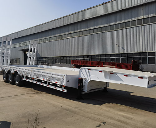 One Unit of Low Flatbed Semi-trailer Ship to Senegal