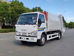 ISUZU ELF 130hp Compactor Garbage Truck Operation Video